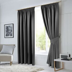 17 Stories 260 GSM Blackout Pencil Pleated Thermal Curtain (Set Of 2) Dark Grey 228cm Width x 228cm Drop 17 Stories 260 GSM Blackout Pencil Pleated Thermal Curtain (Set Of 2) Dark Grey 228cm Width x 228cm Drop