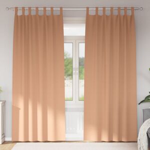 Fairmont Park Curtains With Curtains 2 Pcs Polyester Light Brown 140cm Width x 225cm Drop Fairmont Park Curtains With Curtains 2 Pcs Polyester Light Brown 140cm Width x 225cm Drop