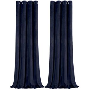 Fairmont Park Velvet Blackout Curtain Panel Pair Blue 117cm Width x 160cm Drop Fairmont Park Velvet Blackout Curtain Panel Pair Blue 117cm Width x 160cm Drop