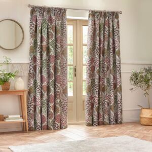 Marlow Home Co. Almund Floral Jacquard Pencil Pleat Curtains Red 168cm Width x 137cm Drop Marlow Home Co. Almund Floral Jacquard Pencil Pleat Curtains Red 168cm Width x 137cm Drop
