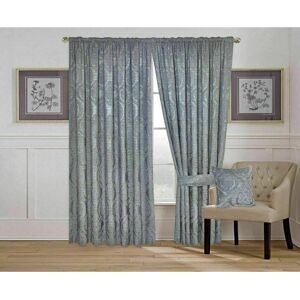 Mercer41 Pair of Jacquard Eyelet Ring-Top Curtains – Fully Lined – Available in Multiple Sizes Silver 168 W x 228 D cm Mercer41 Pair of Jacquard Eyelet Ring-Top Curtains – Fully Lined – Available in Multiple Sizes Silver 168 W x 228 D cm