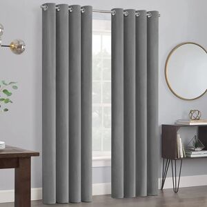 Fairmont Park Myron Heavy Crushed Velvet Eyelet Room Darkening Thermal Drape Curtains Grey 228cm Width x 228cm Drop Fairmont Park Myron Heavy Crushed Velvet Eyelet Room Darkening Thermal Drape Curtains Grey 228cm Width x 228cm Drop