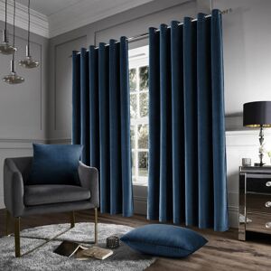 Fairmont Park Stockholm Heavy Crushed Velvet Eyelet Sheer Curtains Navy Width 168 x Drop 228 cm Fairmont Park Stockholm Heavy Crushed Velvet Eyelet Sheer Curtains Navy Width 168 x Drop 228 cm
