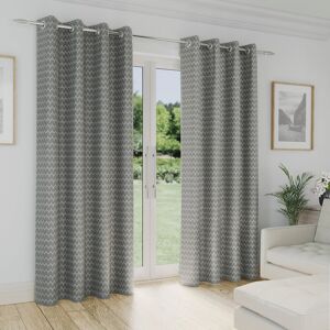 Enhanced Living Aspen Polyester Room Darkening Grommet / Eyelet Curtain Pair Grey 229cm Width x 229cm Drop Enhanced Living Aspen Polyester Room Darkening Grommet / Eyelet Curtain Pair Grey 229cm Width x 229cm Drop