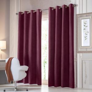 Ebern Designs Nalaiyah Velvet Chenille Eyelet Curtains Aubergine 142cm Width x 229cm Drop Ebern Designs Nalaiyah Velvet Chenille Eyelet Curtains Aubergine 142cm Width x 229cm Drop