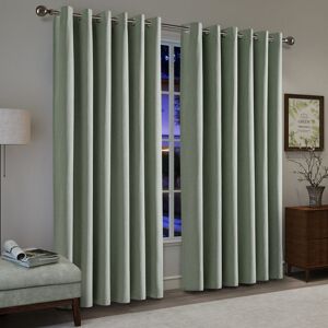 17 Stories High Quality 100% Linen Blackout Eyelet Ready Made Curtain Sage Green 168cm Width x 183cm Drop 17 Stories High Quality 100% Linen Blackout Eyelet Ready Made Curtain Sage Green 168cm Width x 183cm Drop