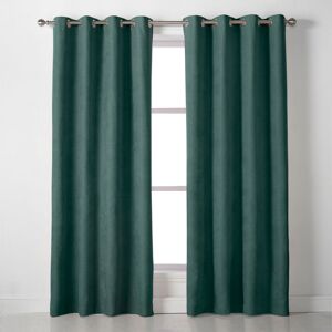 Ebern Designs Nalaiyah Velvet Chenille Eyelet Curtains Green 142cm Width x 229cm Drop Ebern Designs Nalaiyah Velvet Chenille Eyelet Curtains Green 142cm Width x 229cm Drop
