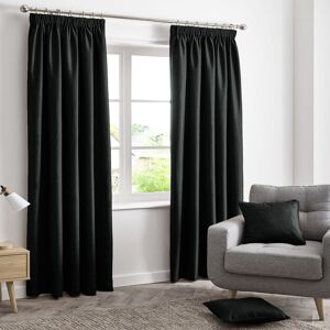 17 Stories Kymberlie 100% Polyester Thermal Blackout Pencil Pleat Curtains Black Width 228 x Drop 228 cm 17 Stories Kymberlie 100% Polyester Thermal Blackout Pencil Pleat Curtains Black Width 228 x Drop 228 cm