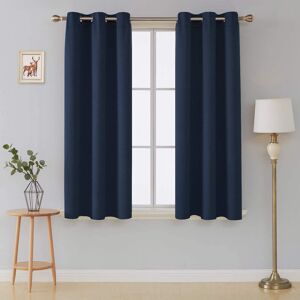 Ebern Designs My Home Store Ultra-Soft Blackout Curtains Enguerran with Eyelets and Tie Backs Navy Blue 228 W x 228cm D Ebern Designs My Home Store Ultra-Soft Blackout Curtains Enguerran with Eyelets and Tie Backs Navy Blue 228 W x 228cm D