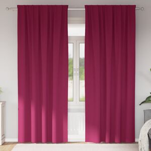 Fairmont Park Curtains With Curtains 2 Pcs Polyester Wine Red 140cm Width x 225cm Drop Fairmont Park Curtains With Curtains 2 Pcs Polyester Wine Red 140cm Width x 225cm Drop