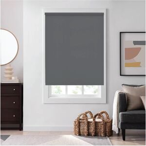 Symple Stuff Trimmable Fabric Outdoor Blackout Roller Blind Grey 165 cm L x 210 cm W Symple Stuff Trimmable Fabric Outdoor Blackout Roller Blind Grey 165 cm L x 210 cm W