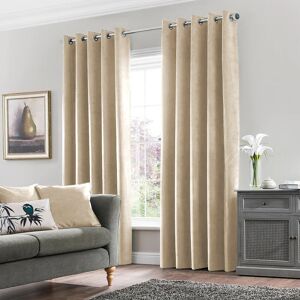 Fairmont Park Erno Sheer Crushed Velvet Eyelet Curtains Begie 168 W x 228 D cm Fairmont Park Erno Sheer Crushed Velvet Eyelet Curtains Begie 168 W x 228 D cm