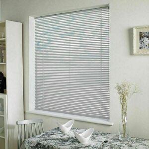 Symple Stuff PVC Metal Venetian Blind White 150 cm L x 210 cm W Symple Stuff PVC Metal Venetian Blind White 150 cm L x 210 cm W