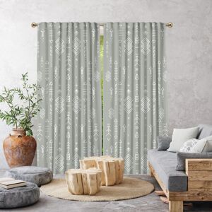 Bloomsbury Market Anjelita Semi Sheer Curtains Grey 140cm Width x 245cm Drop Bloomsbury Market Anjelita Semi Sheer Curtains Grey 140cm Width x 245cm Drop