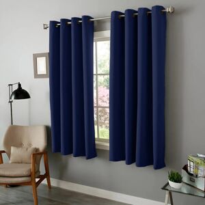 17 Stories Cariya Small Window Eyelet Blackout Thermal Curtains – Light Blocking & Energy Efficient Navy 168cm Width x 228cm Drop 17 Stories Cariya Small Window Eyelet Blackout Thermal Curtains – Light Blocking & Energy Efficient Navy 168cm Width x 228cm Drop