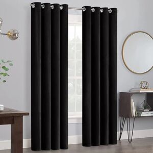 Fairmont Park Myron Heavy Crushed Velvet Eyelet Room Darkening Thermal Drape Curtains Black 168cm Width x 228cm Drop Fairmont Park Myron Heavy Crushed Velvet Eyelet Room Darkening Thermal Drape Curtains Black 168cm Width x 228cm Drop