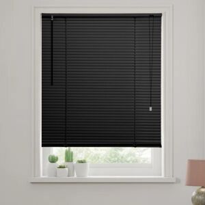 Symple Stuff PVC Plain Indoor Venetian Blind Black 213 cm L x 180 cm W Symple Stuff PVC Plain Indoor Venetian Blind Black 213 cm L x 180 cm W