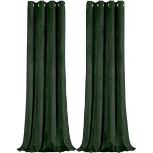 Fairmont Park Velvet Blackout Curtain Panel Pair Green 117cm Width x 160cm Drop Fairmont Park Velvet Blackout Curtain Panel Pair Green 117cm Width x 160cm Drop