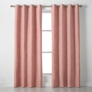 Ebern Designs Nalaiyah Velvet Chenille Eyelet Curtains Blush 142cm Width x 229cm Drop Ebern Designs Nalaiyah Velvet Chenille Eyelet Curtains Blush 142cm Width x 229cm Drop
