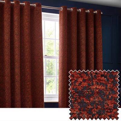 Paoletti Galaxy Chenille Copper Eyelet Curtains - Curtains Paoletti Galaxy Chenille Copper Eyelet Curtains - Curtains