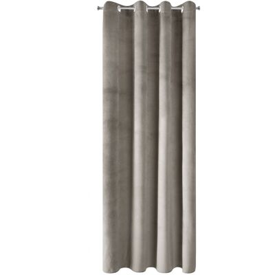Eurofirany Velvet Curtain - Dark Beige - 140x250 cm Eurofirany Velvet Curtain - Dark Beige - 140x250 cm