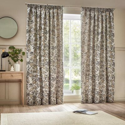 Brand Model Natural Floral Jacquard Curtains - Curtains Brand Model Natural Floral Jacquard Curtains - Curtains