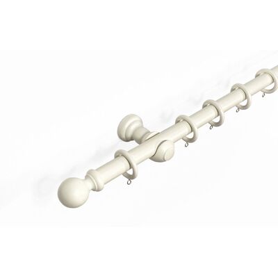 Ophelia & Co. Norgren 28 mm Fixed Length Multi Finials Wooden Curtain Poles Linen White Ball 240cm H x 2cm W x 2cm D Ophelia & Co. Norgren 28 mm Fixed Length Multi Finials Wooden Curtain Poles Linen White Ball 240cm H x 2cm W x 2cm D