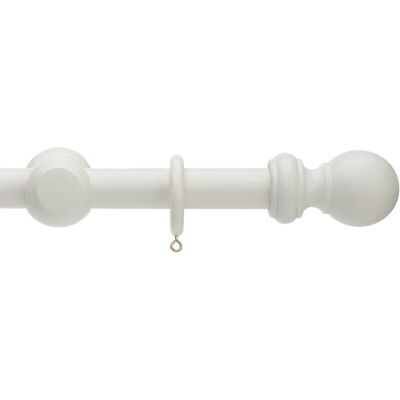 ClassicLiving Keswick Wooden Complete Curtain Pole and Hardware Set Linen White 2.8cm H x 120cm W x 2.8cm D ClassicLiving Keswick Wooden Complete Curtain Pole and Hardware Set Linen White 2.8cm H x 120cm W x 2.8cm D