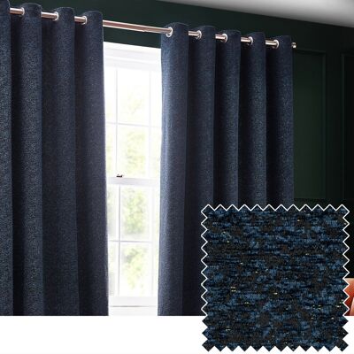 Paoletti Galaxy Chenille Navy Curtains - Curtain Paoletti Galaxy Chenille Navy Curtains - Curtain