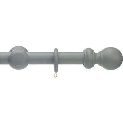 ClassicLiving Keswick Wooden Complete Curtain Pole and Hardware Set Pale Slate 2.8cm H x 120cm W x 2.8cm D ClassicLiving Keswick Wooden Complete Curtain Pole and Hardware Set Pale Slate 2.8cm H x 120cm W x 2.8cm D