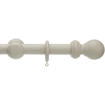 ClassicLiving Keswick Wooden Complete Curtain Pole and Hardware Set Stone 2.8cm H x 150cm W x 2.8cm D ClassicLiving Keswick Wooden Complete Curtain Pole and Hardware Set Stone 2.8cm H x 150cm W x 2.8cm D