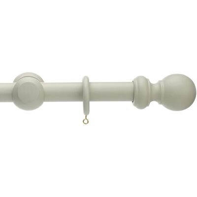 ClassicLiving Keswick Wooden Complete Curtain Pole and Hardware Set French Grey 2.8cm H x 200cm W x 2.8cm D ClassicLiving Keswick Wooden Complete Curtain Pole and Hardware Set French Grey 2.8cm H x 200cm W x 2.8cm D