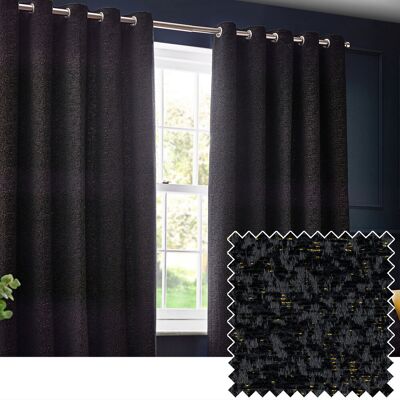 Paoletti Galaxy Chenille Ready Made Eyelet Curtains - Curtains Paoletti Galaxy Chenille Ready Made Eyelet Curtains - Curtains
