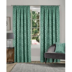 Marlow Home Co. Hallas Pencil Pleat Damask Jacquard Curtains brown 213.0 H x 229.0 W cm