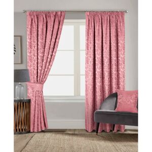 Marlow Home Co. Hallas Pencil Pleat Damask Jacquard Curtains pink 229.0 H x 165.0 W cm