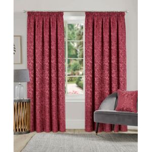 Marlow Home Co. Hallas Pencil Pleat Damask Jacquard Curtains red 229.0 H x 165.0 W cm