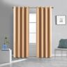 Wade Logan Gunhild Synthetic 100% Room Darkening Blackout Eyelet Curtain brown 228.0 H x 228.0 W cm