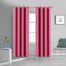 Wade Logan Gunhild Synthetic 100% Room Darkening Blackout Eyelet Curtain pink 274.0 H x 228.0 W cm