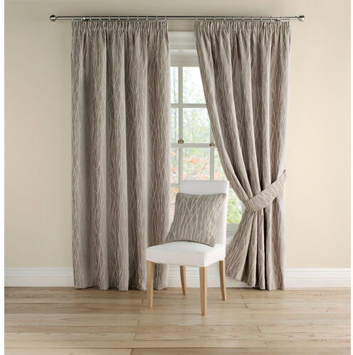 Canora Grey Teme Pencil Pleat Semi Sheer Curtains Canora Grey Panel Size: 117 W x 228 D cm, Colour: Mineral  - Size: Super King (6') Canora Grey Teme Pencil Pleat Semi Sheer Curtains Canora Grey Panel Size: 117 W x 228 D cm, Colour: Mineral  - Size: Super King (6')