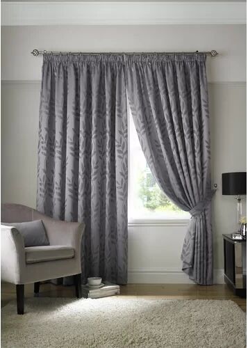 Three Posts Bettrys Pencil Pleat Room Darkening Curtains Three Posts Size: Width 167cm x Drop 228cm, Colour : Silver  - Size: Width 228cm x Drop 228cm