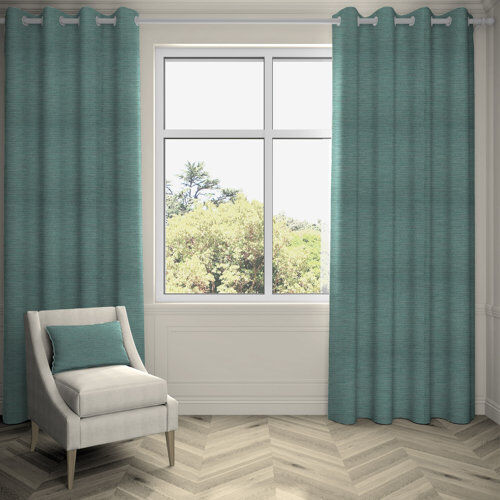 Ebern Designs Agapanthus Hamleton Textured Pencil Pleat Blackoutt Thermal Curtains Ebern Designs Colour: Teal, Panel Size: 167 W x 137 D cm  - Size: 167 W x 228 D cm Ebern Designs Agapanthus Hamleton Textured Pencil Pleat Blackoutt Thermal Curtains Ebern Designs Colour: Teal, Panel Size: 167 W x 137 D cm  - Size: 167 W x 228 D cm
