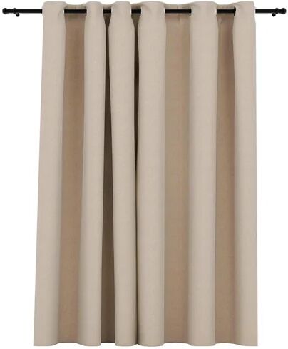 17 Stories Cezaria Blackout Curtain 17 Stories Colour: Beige