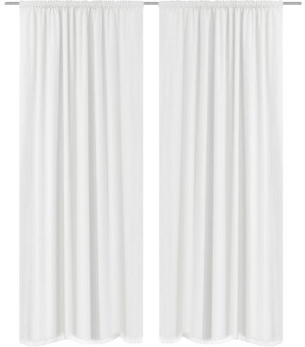 Marlow Home Co. Slot Top Blackout Curtains Marlow Home Co. Colour: White  - Size: 300cm H X 100cm W Marlow Home Co. Slot Top Blackout Curtains Marlow Home Co. Colour: White  - Size: 300cm H X 100cm W