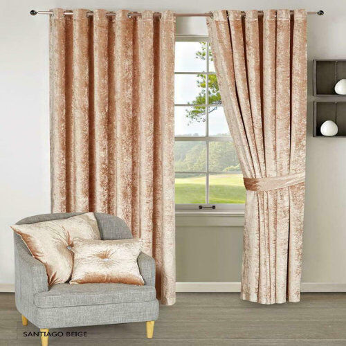 Rosdorf Park Belvedere Santiago Blackout Curtains Rosdorf Park Panel Size: Width 229 x Drop 183 cm, Colour: Beige  - Size: Width 117 x Drop 137 cm Rosdorf Park Belvedere Santiago Blackout Curtains Rosdorf Park Panel Size: Width 229 x Drop 183 cm, Colour: Beige  - Size: Width 117 x Drop 137 cm