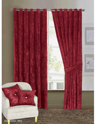 Rosdorf Park Belvedere Santiago Blackout Curtains Rosdorf Park Panel Size: Width 229 x Drop 183 cm, Colour: Red  - Size: Width 168 x Drop 229 cm Rosdorf Park Belvedere Santiago Blackout Curtains Rosdorf Park Panel Size: Width 229 x Drop 183 cm, Colour: Red  - Size: Width 168 x Drop 229 cm