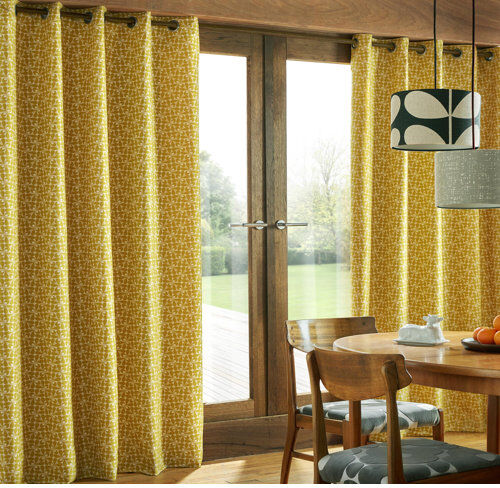 Orla Kiely Acorn Cup Eyelet Room Darkening Curtains Orla Kiely Colour: Dandelion, Panel Size: 229 W x 229 D cm  - Size: 168 W x 229 D cm Orla Kiely Acorn Cup Eyelet Room Darkening Curtains Orla Kiely Colour: Dandelion, Panel Size: 229 W x 229 D cm  - Size: 168 W x 229 D cm