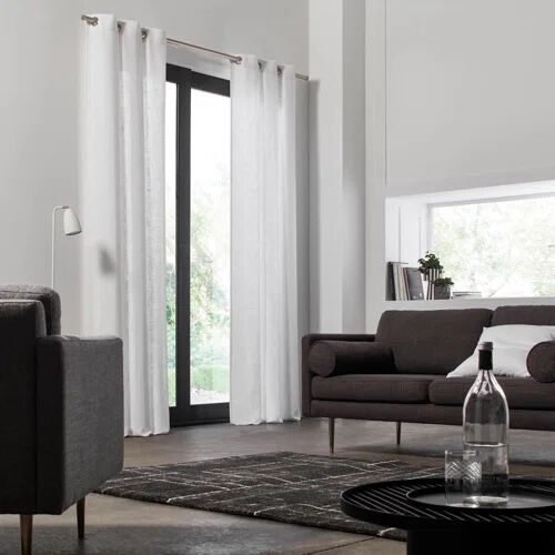 Madura Bellavista Eyelet Blackout Door Curtains Madura Panel Size: 350 W x 280 D cm, Colour: White  - Size: 145 W x 180 D cm