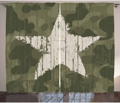 East Urban Home Camouflage Pencil Pleat Blackout Thermal Curtains East Urban Home Maße pro Stück: 260cm H x 140cm W East Urban Home Camouflage Pencil Pleat Blackout Thermal Curtains East Urban Home Maße pro Stück: 260cm H x 140cm W