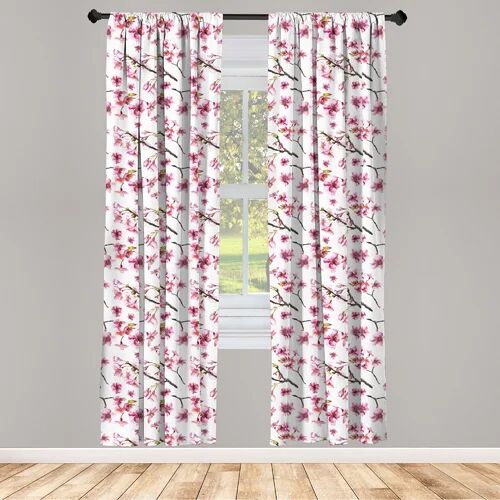 17 Stories Branislava Cherry Blossom Sakura Branch Room Darkening Curtains 17 Stories Panel Size: Width 150 x Drop 225 cm  - Size: 17 Stories Branislava Cherry Blossom Sakura Branch Room Darkening Curtains 17 Stories Panel Size: Width 150 x Drop 225 cm  - Size: