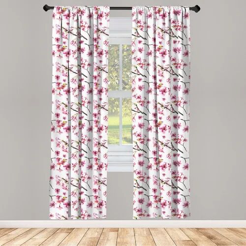 17 Stories Branislava Cherry Blossom Sakura Branch Room Darkening Curtains 17 Stories Panel Size: Width 150 x Drop 225 cm  - Size: